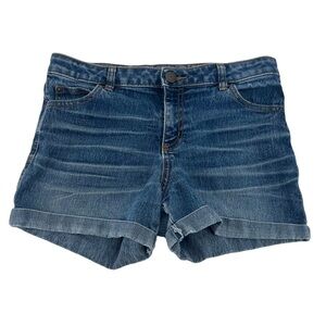 Cherokee Adjustable Waist Cuffed Hem Jean Shorts Size 28 Women's